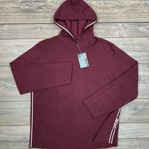 G/FORE Waffle Stitch Merino Wool Men's Hoodie Rhubarb Golf Size XXL $295